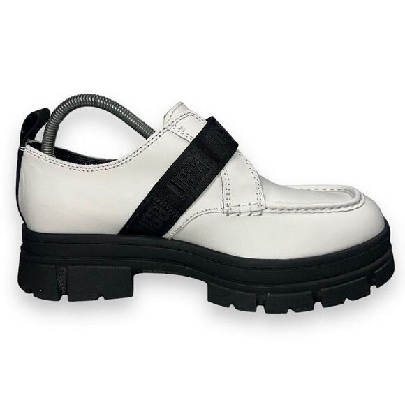 UGG Ashton Platform Loafer 1132994 White / Black Women's 9 - Picture 7 of 11